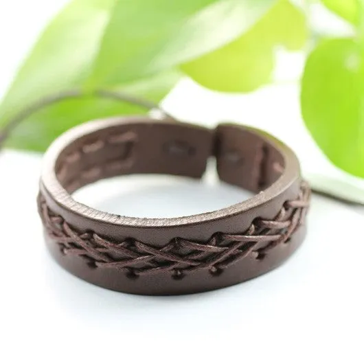 Handmade wrap genuine real leather bracelet men & friendship bangles for women bileklik Pulseira De Couro Masculina femme