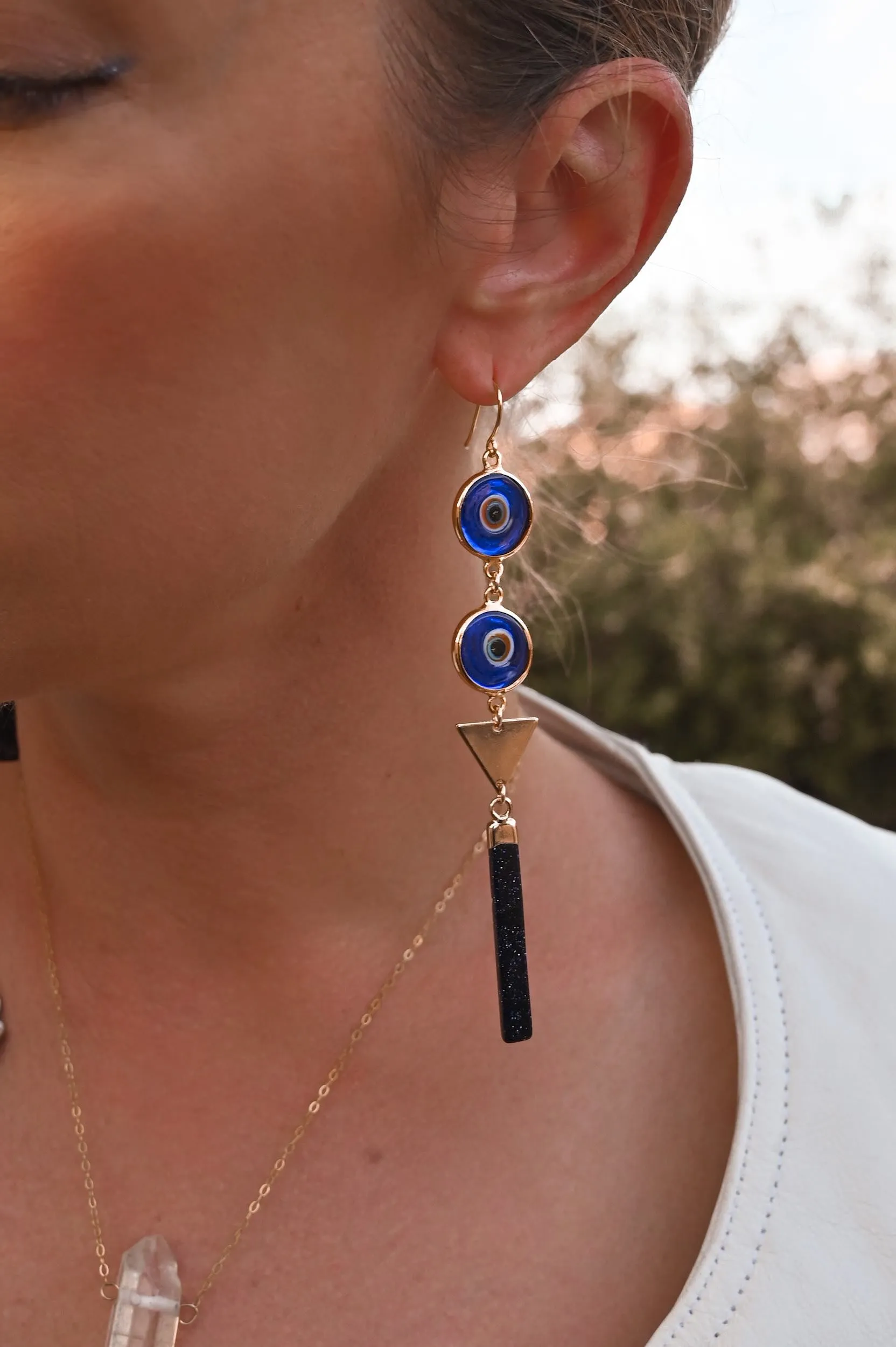 I Am The Good Energy Evil Eye Earrings