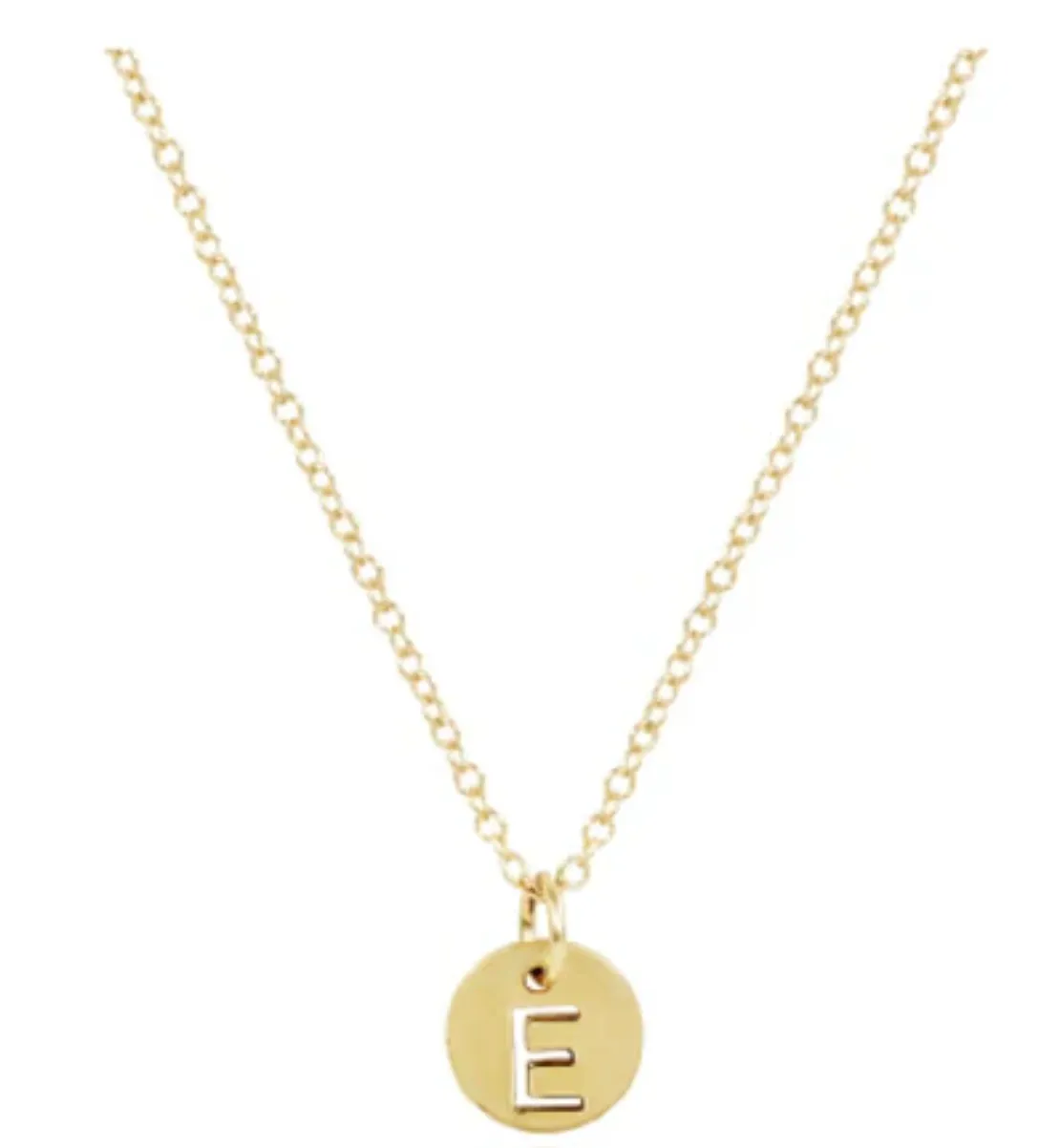 initial 16" necklace gold - respect gold charm by enewton