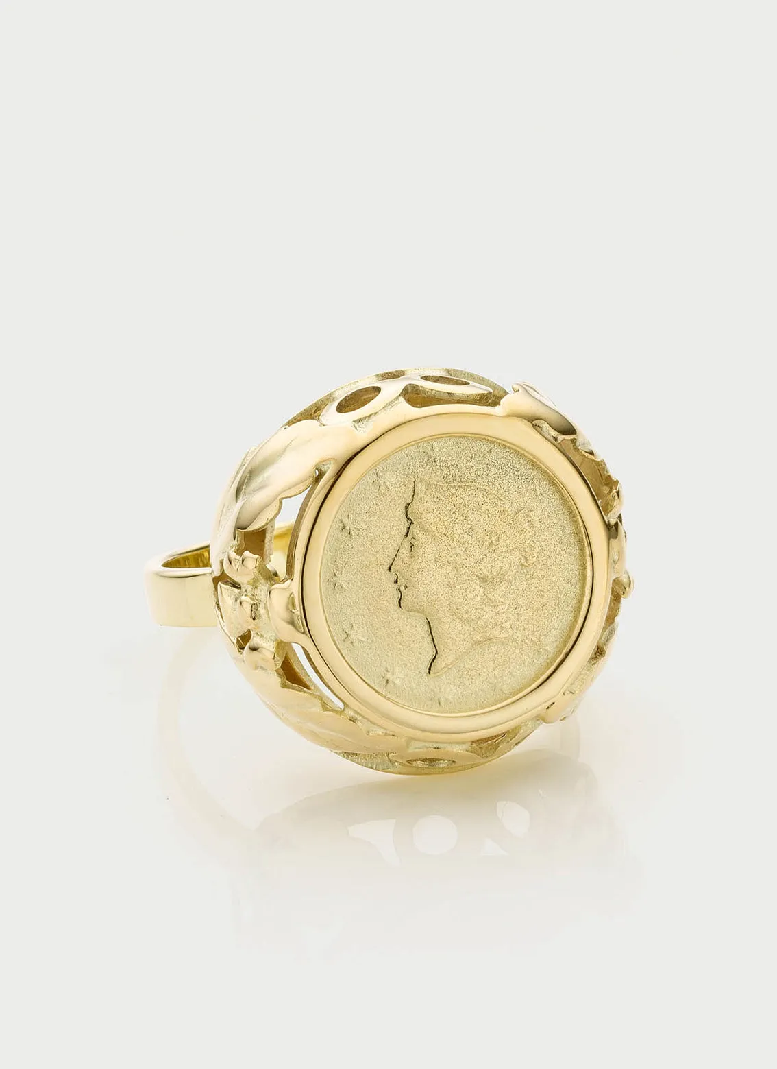 Jacky dollar ring 14k gold