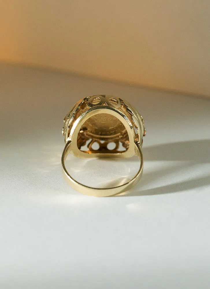 Jacky dollar ring 14k gold