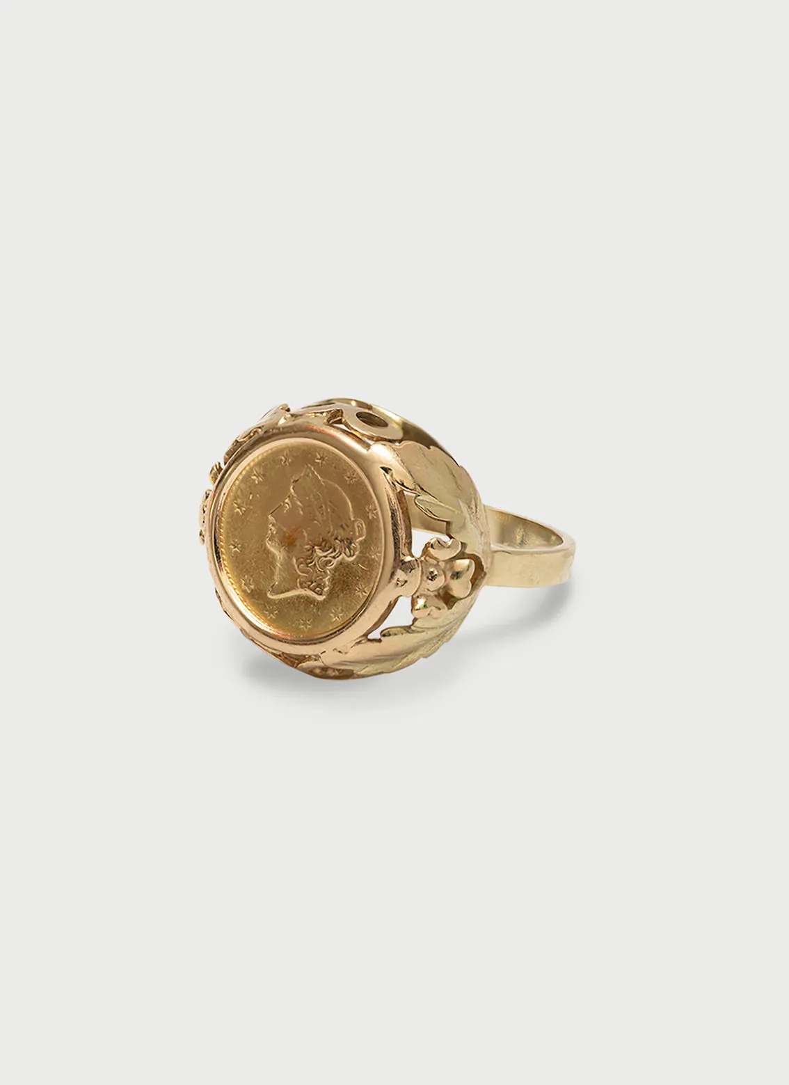 Jacky dollar ring 14k gold