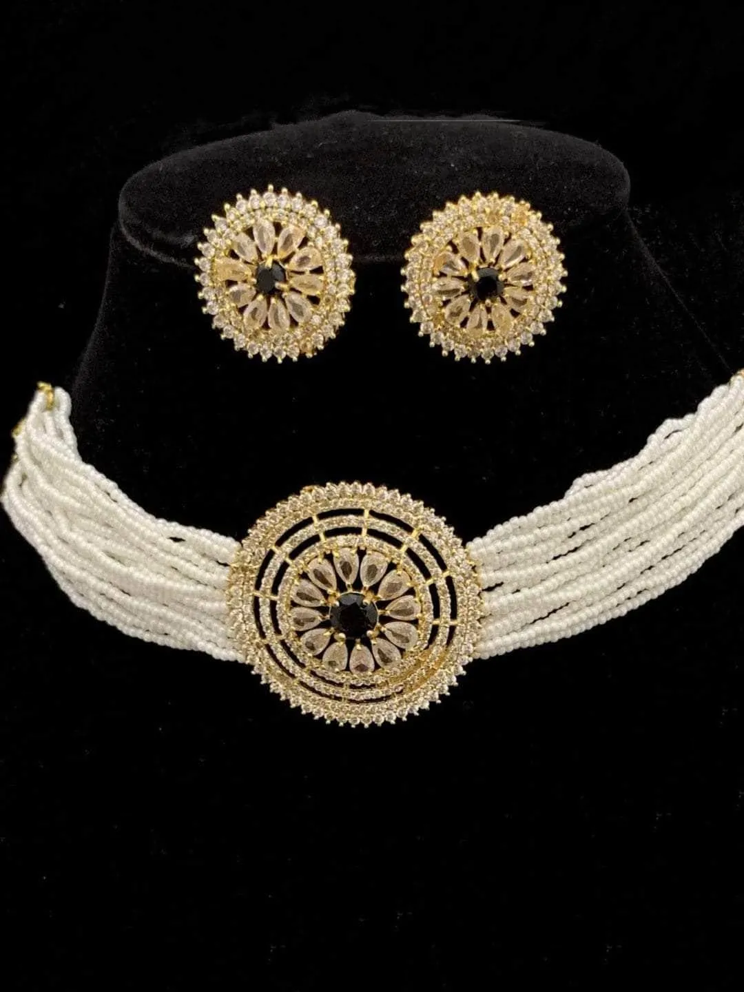 Kalachakra Pearl Choker