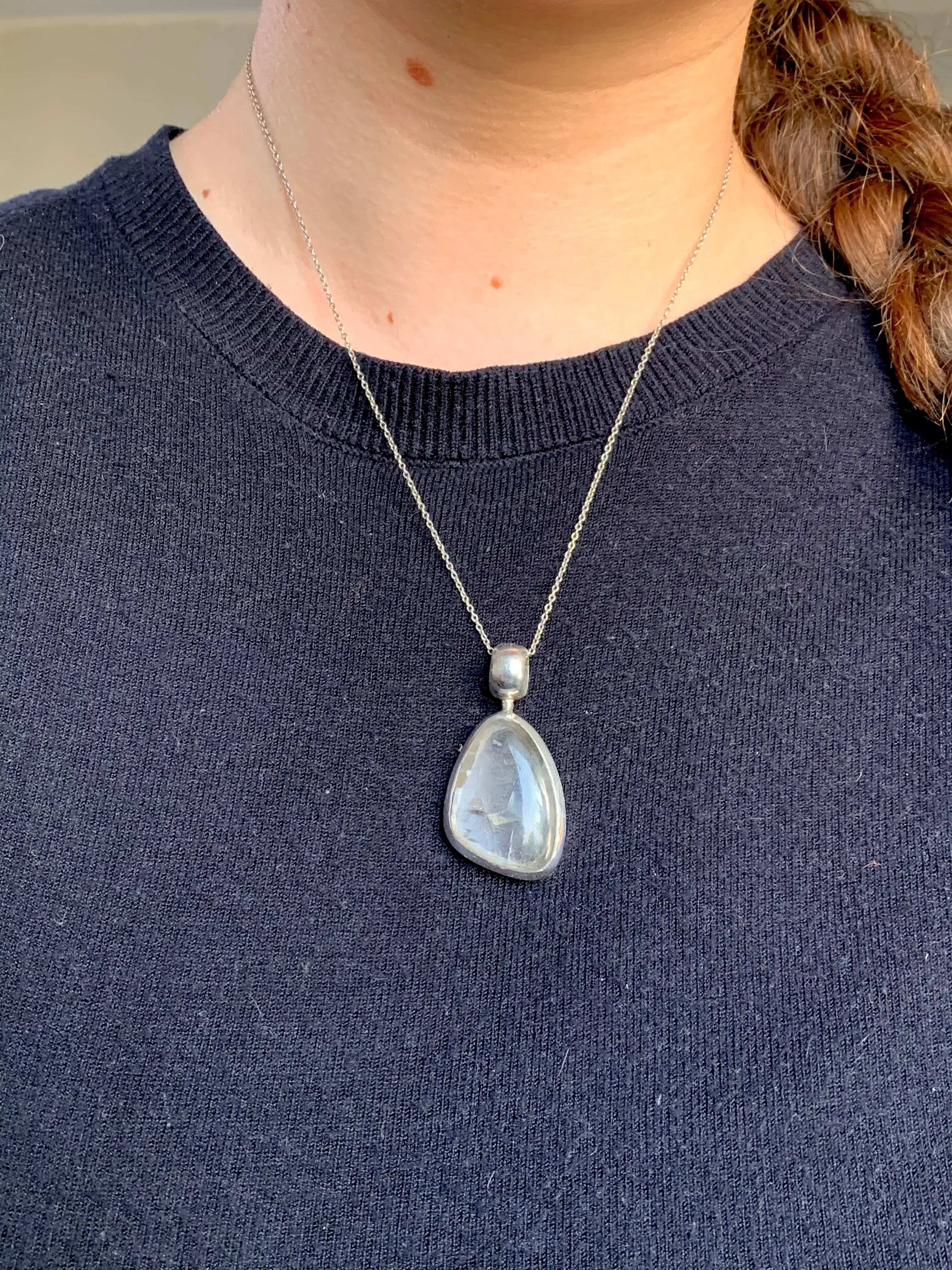 Kunzite Tauria Pendant - Large Freeform