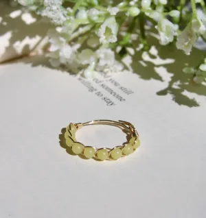 Lemon Jade Braided Wire Ring