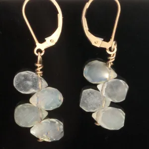 Lemon Quartz Briolli Bead lever back Earrings