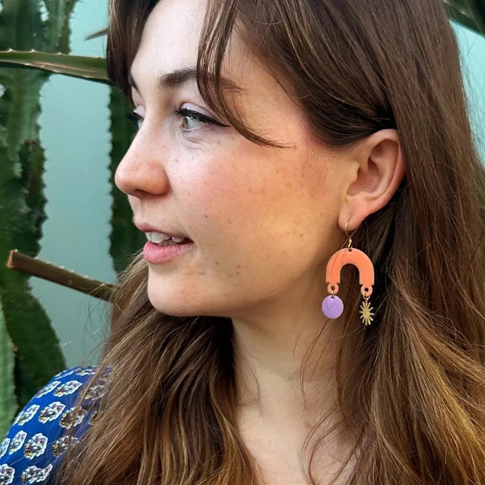 Middle Child: Confection Earrings Avocado/Peach