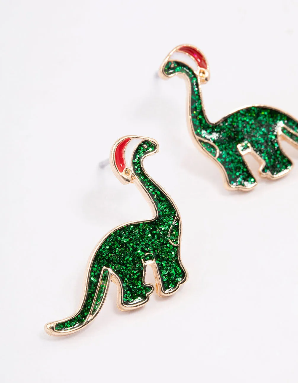 Mini Christmas Dinosaur Stud Earrings