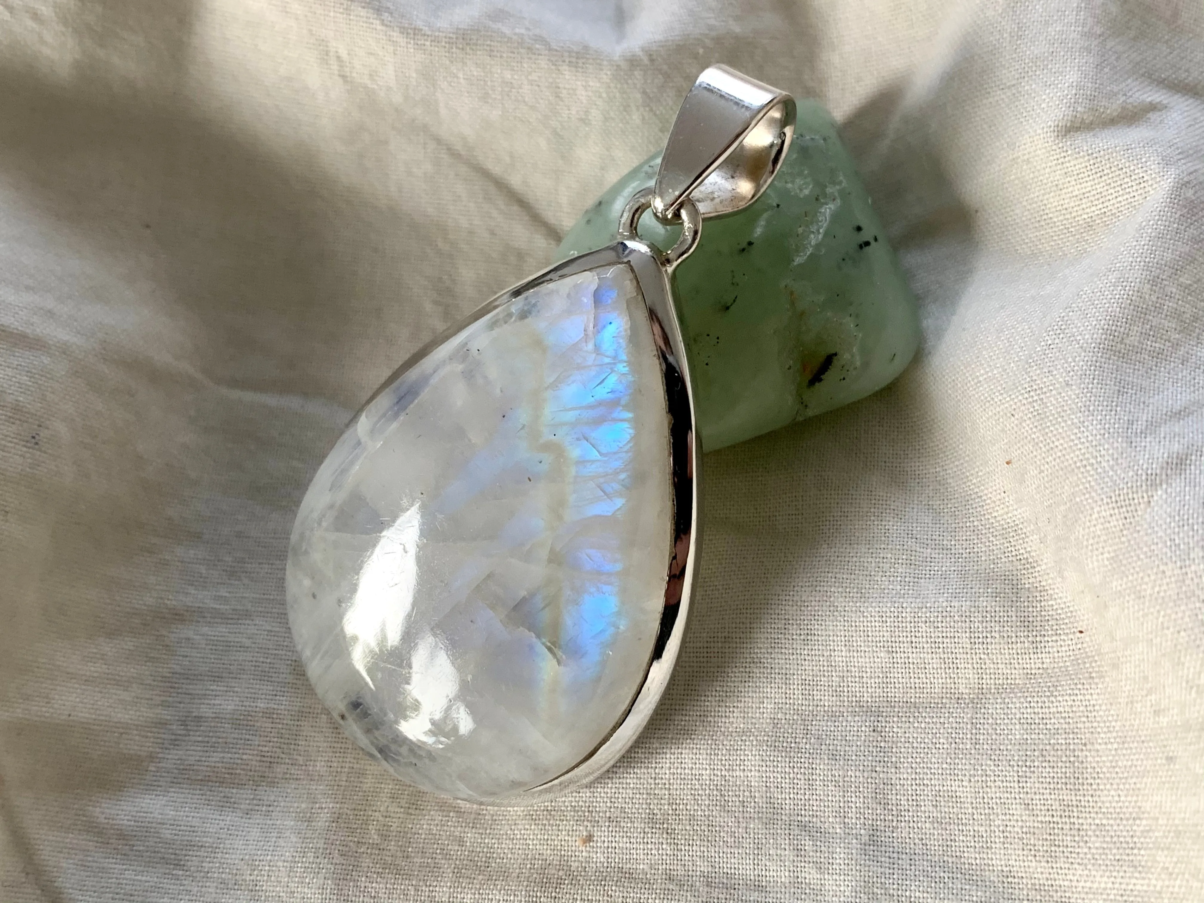 Moonstone Naevia Pendant - XLarge Teardrop