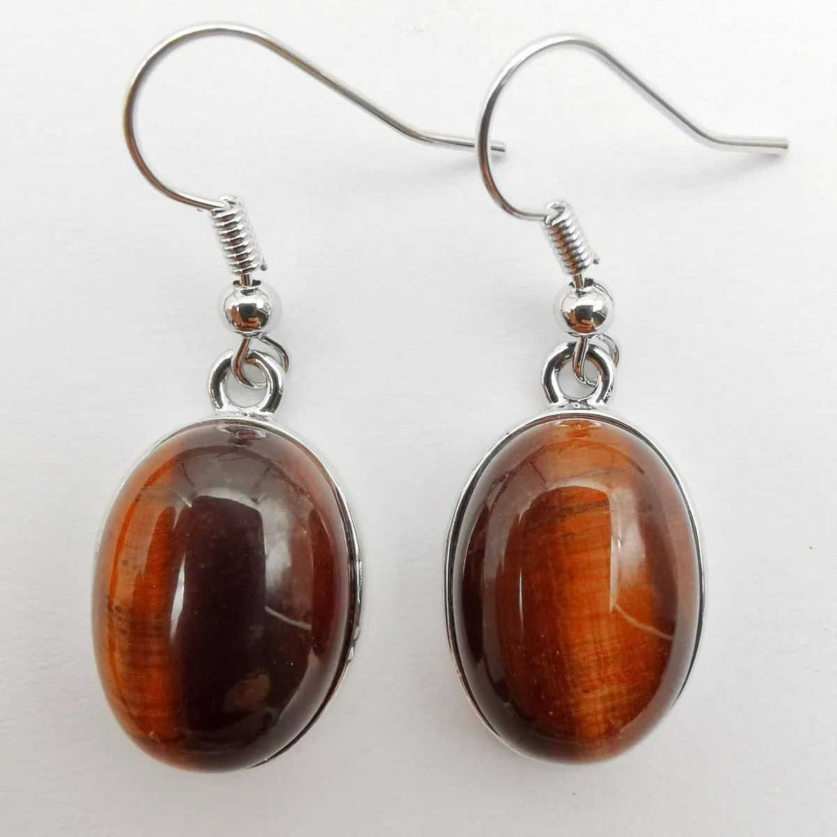 Natural Stones Oval Drop Earrings