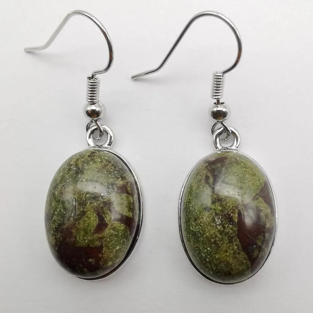 Natural Stones Oval Drop Earrings