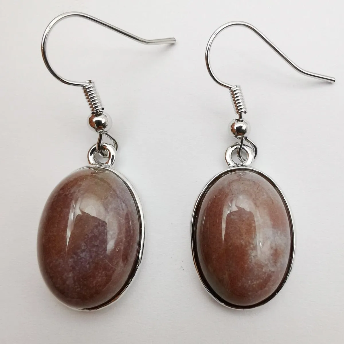 Natural Stones Oval Drop Earrings