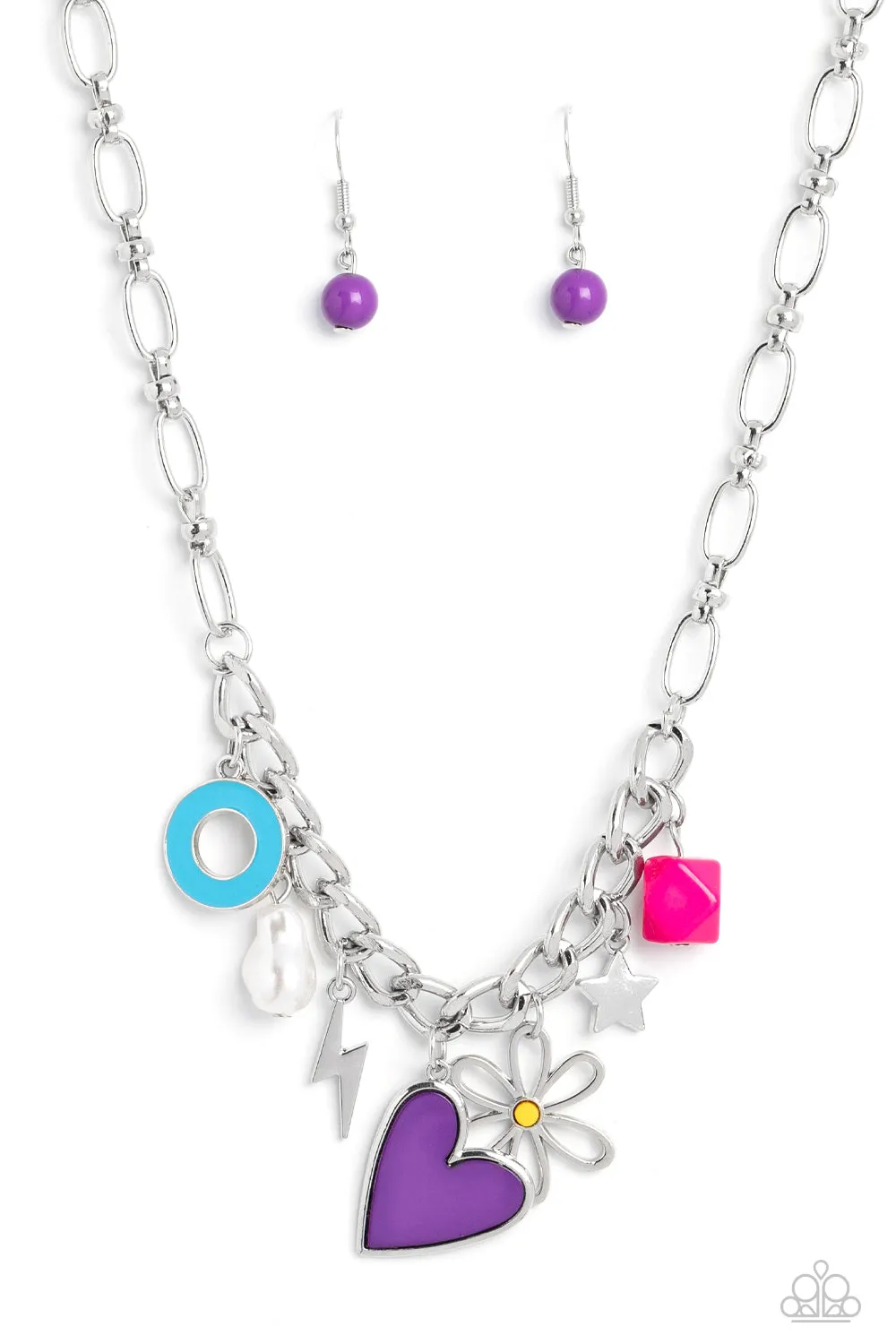 Necklaces Living in CHARM-ony - Purple SETY2