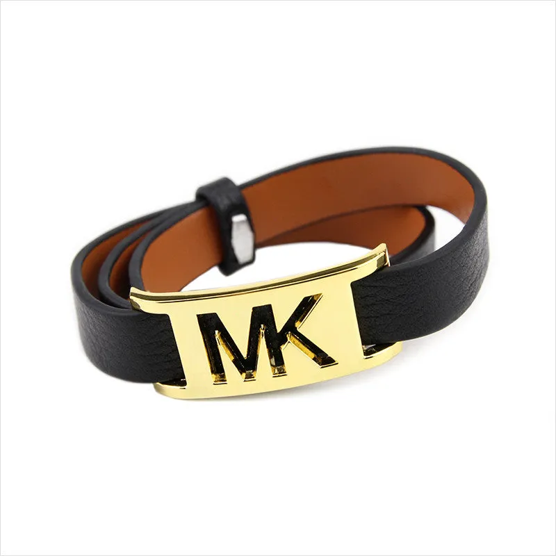 New Fashion 16 Design Famous Brand Bracelet Bangle Designer Letter Wrap Leather Bracelet For Women Man Pulseiras