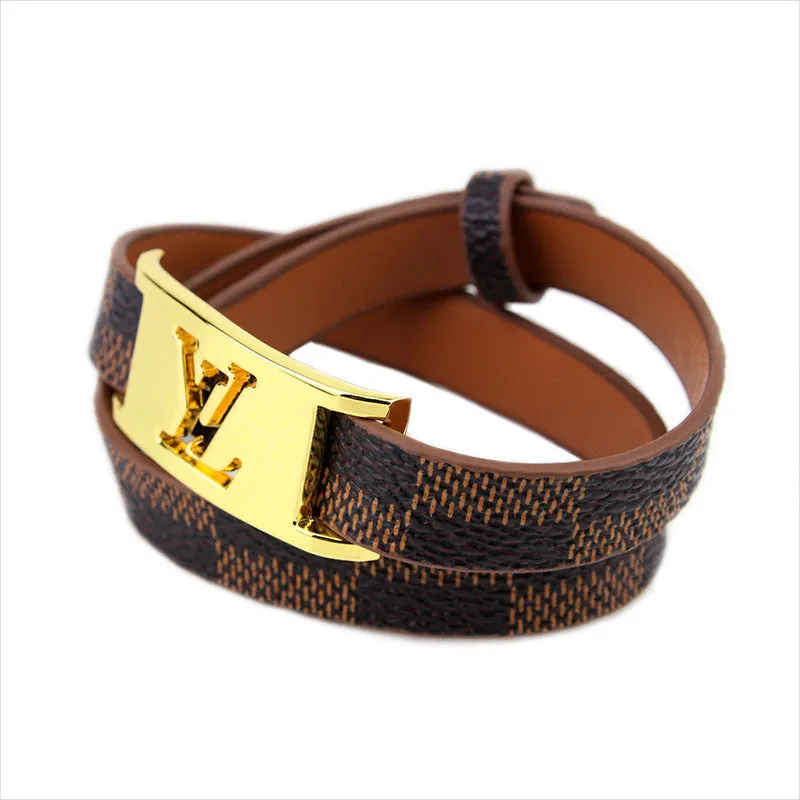 New Fashion 16 Design Famous Brand Bracelet Bangle Designer Letter Wrap Leather Bracelet For Women Man Pulseiras