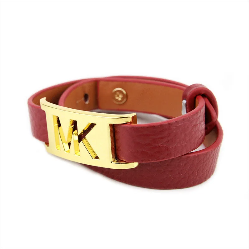 New Fashion 16 Design Famous Brand Bracelet Bangle Designer Letter Wrap Leather Bracelet For Women Man Pulseiras