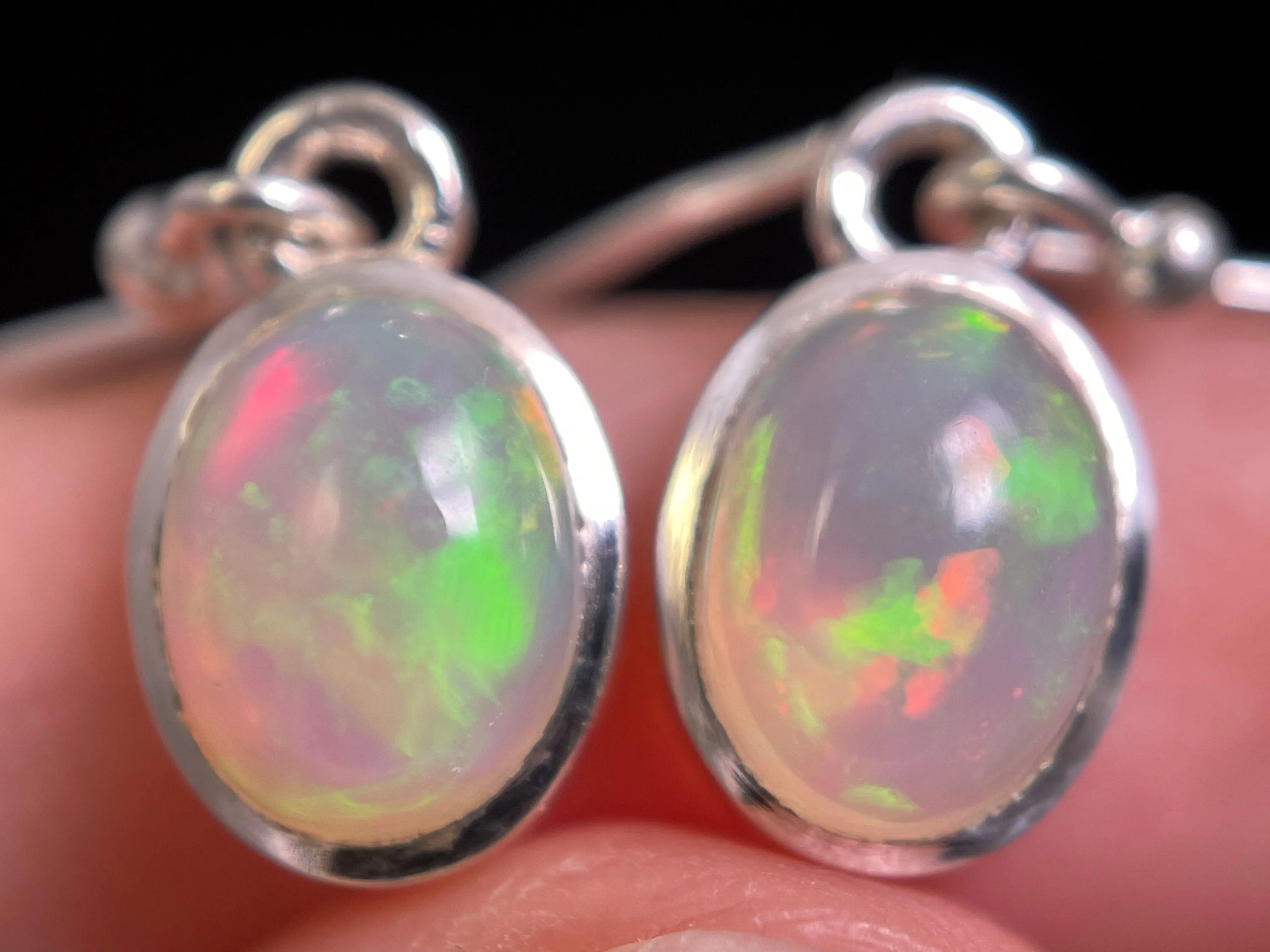 OPAL Earrings - Sterling Silver, Bridal Earrings Opal, Opal Jewelry, Welo Opal, 49123