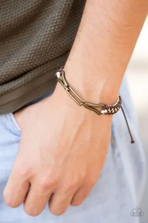 Paparazzi Bracelet ~ Bungee Bungalow - Brown