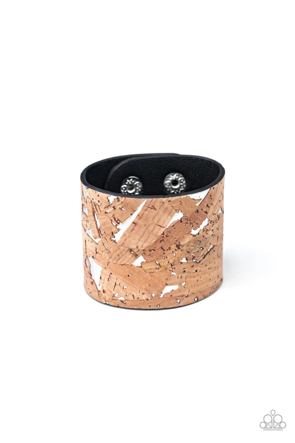 Paparazzi Bracelet ~ Cork Congo - Silver