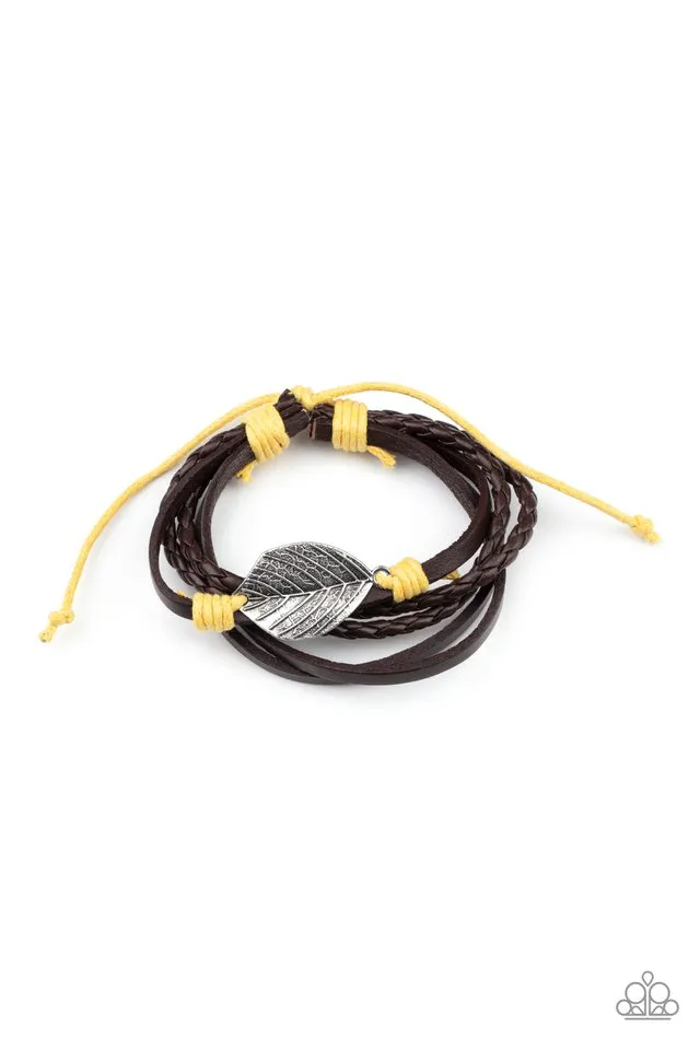 Paparazzi Bracelet ~ FROND and Center - Yellow