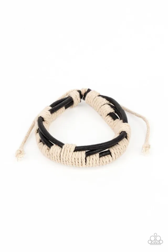 Paparazzi Bracelet ~ Nautical Distance - Black