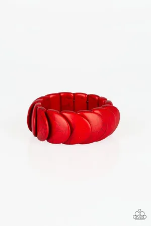 Paparazzi Bracelet ~ Nomadic Nature - Red