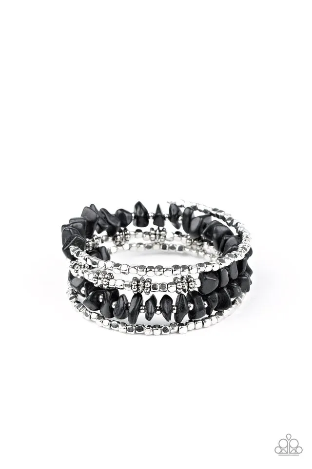 Paparazzi Bracelet ~ Rockin Renegade - Black