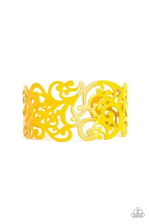 Paparazzi Bracelet ~ VINE and Dash - Yellow