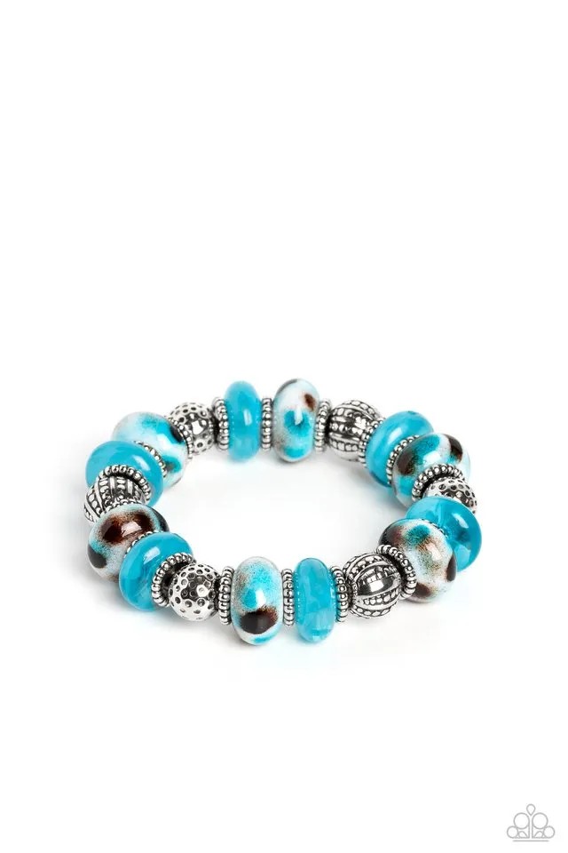 Paparazzi Bracelet ~ Warped Wayfarer- Blue