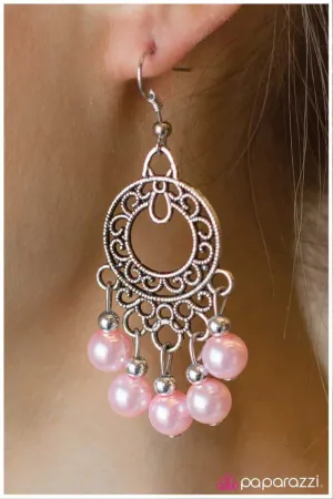 Paparazzi Earring ~ Hey Baby - Pink