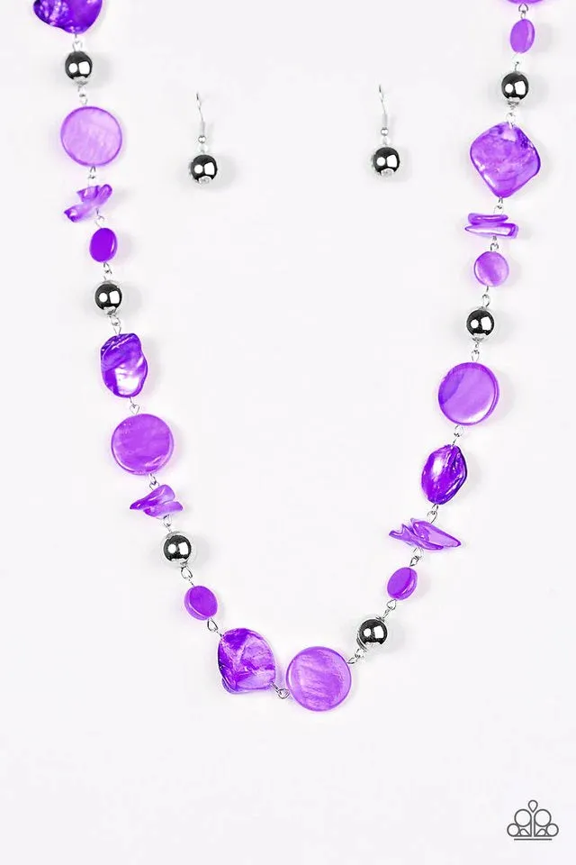 Paparazzi Necklace ~ A World To SEA - Purple