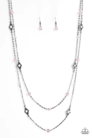 Paparazzi Necklace ~ All Glam, All The Time - Pink