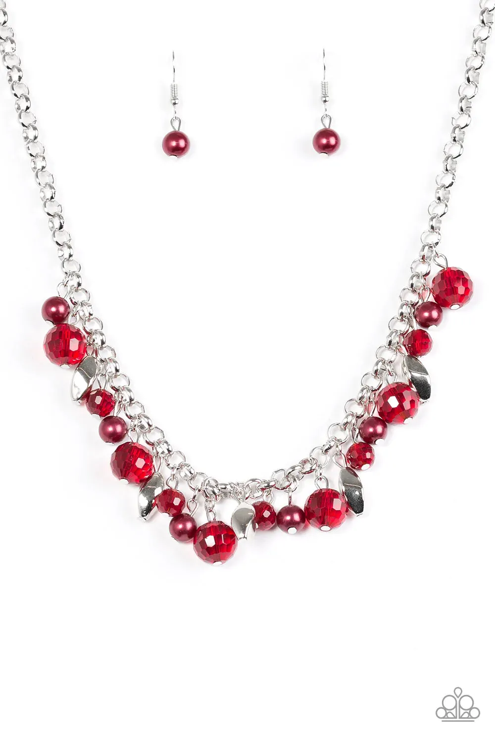 Paparazzi Necklace ~ BLING Down The Curtain - Red