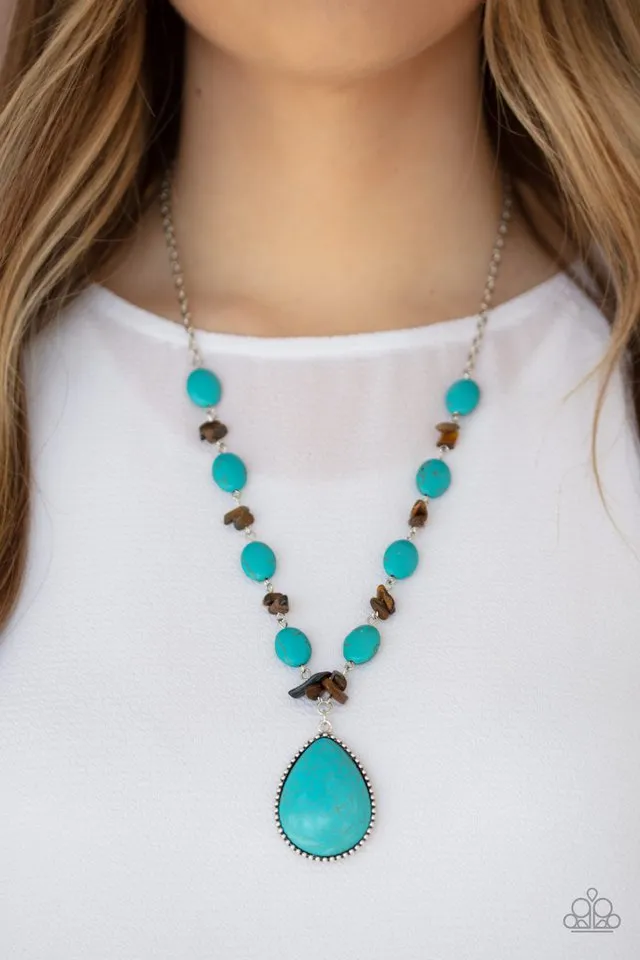 Paparazzi Necklace ~ Desert Diva - Blue