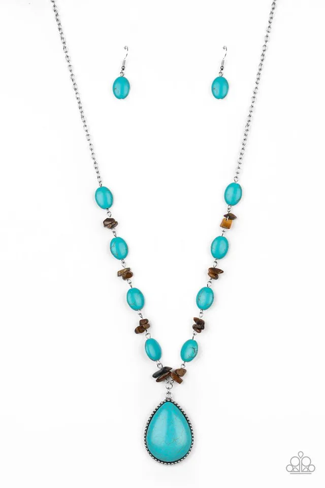 Paparazzi Necklace ~ Desert Diva - Blue