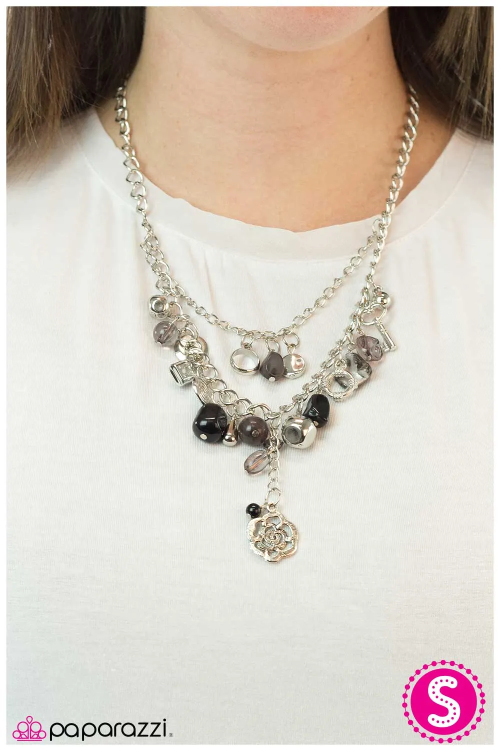 Paparazzi Necklace ~ Feelin Whimsy  - Black