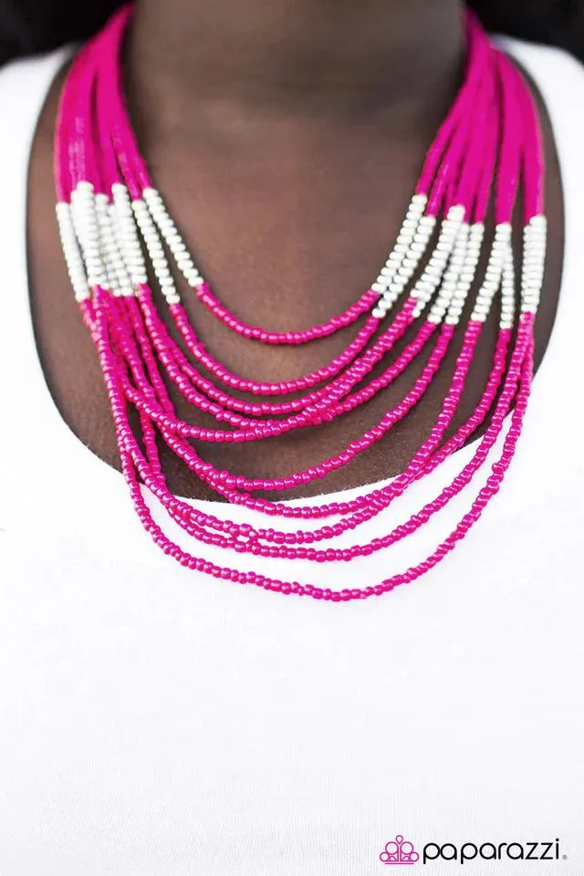 Paparazzi Necklace ~ Get With The BEAD - Pink