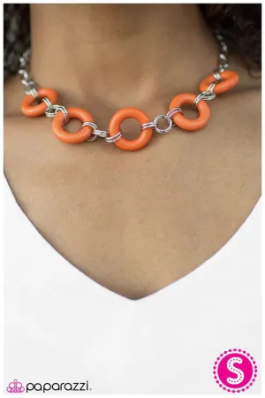 Paparazzi Necklace ~ How To Save A Life - Orange