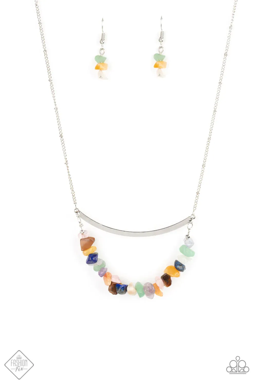 Paparazzi Necklace ~ Pebble Prana  - Multi