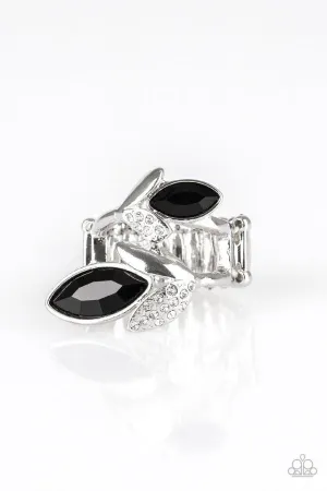 Paparazzi Ring ~ Flawless Foliage - Black