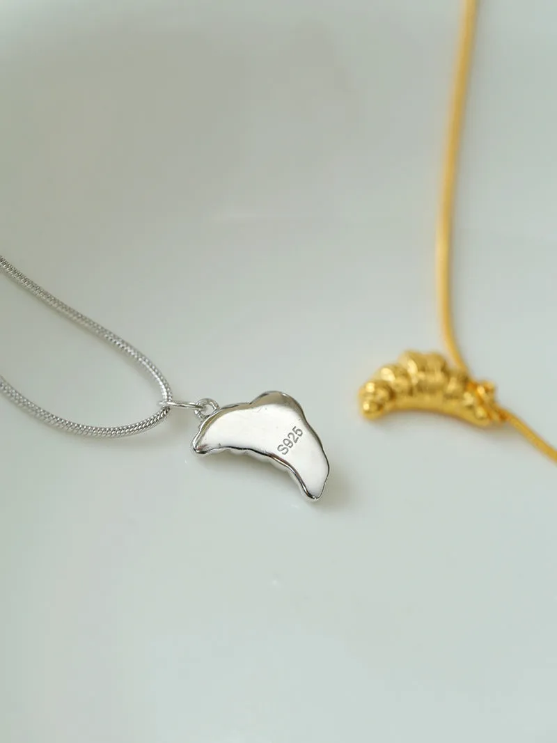 Petite Croissant Pendant Necklace