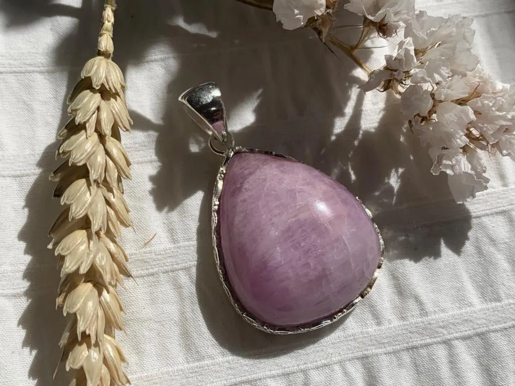 Pink Kunzite Lilith Pendant - Chunky Teardrop