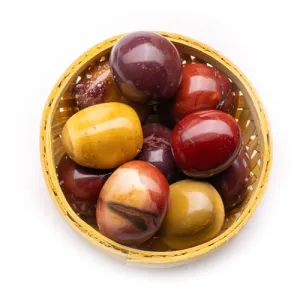 Plus Value Mookaite Jasper Tumbled Stone Pebbles Reiki Healing Aura Chakra Crystal (200grams, Basket)