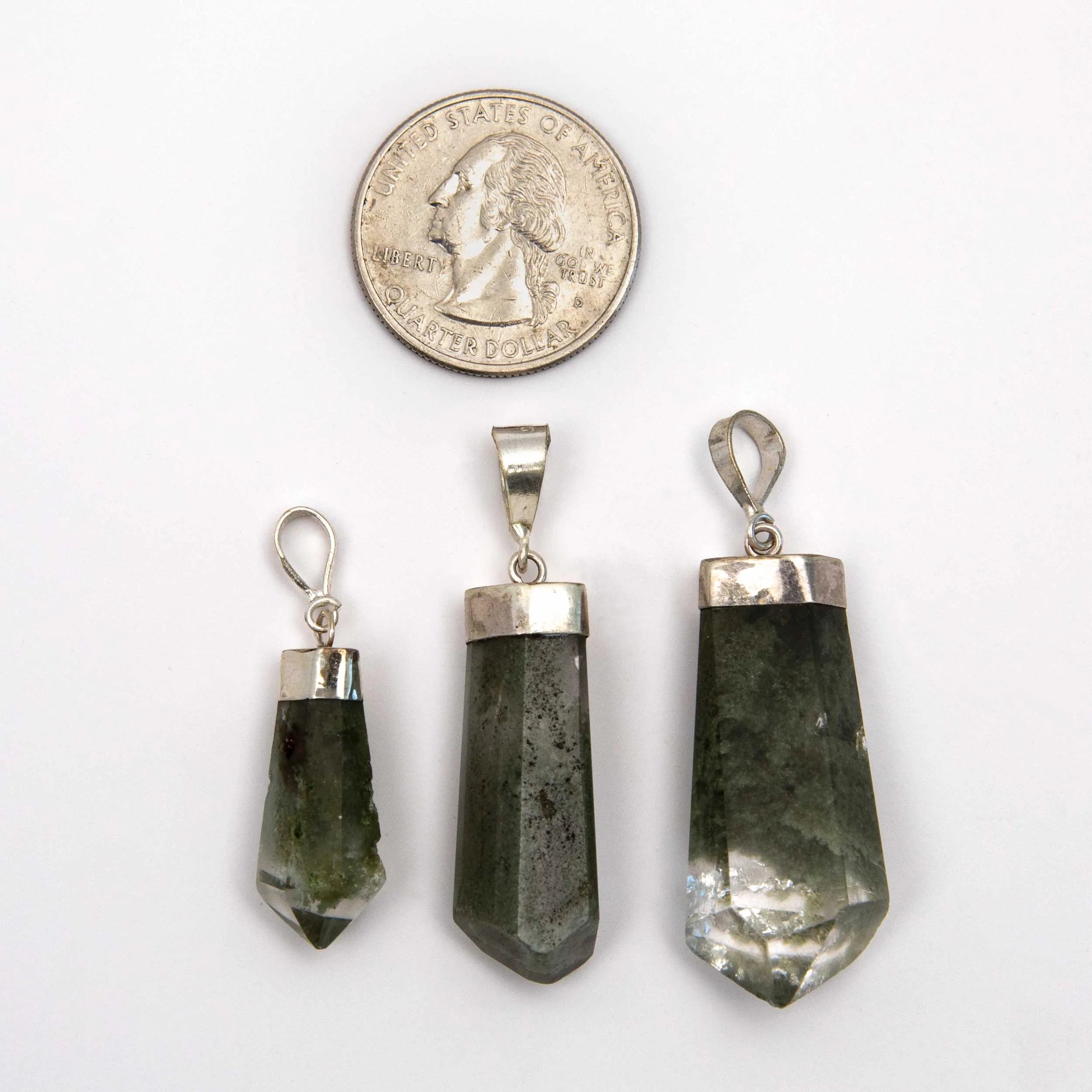 Quartz - Chlorite Included, Pendants