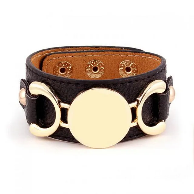 Rainbery 2017 Hot Selling Monogram Leather Cuff Bracelet Pulseras 3 Row Gold Color Multicolor Leather Bracelet For Women Men