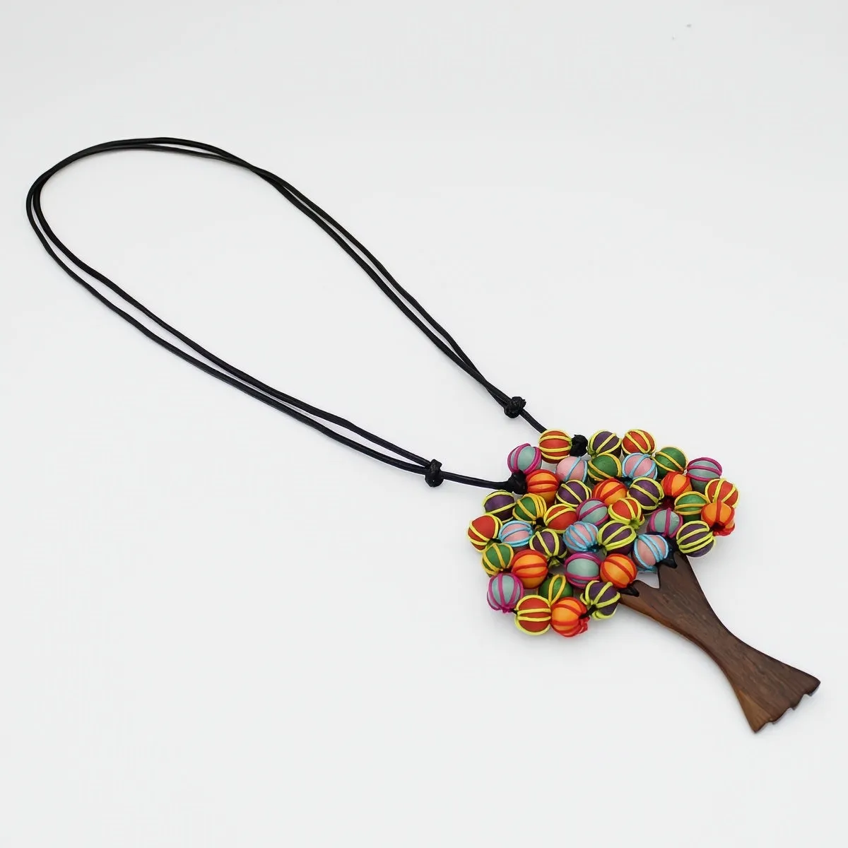 Rainbow Elm Tree  Statement Pendant