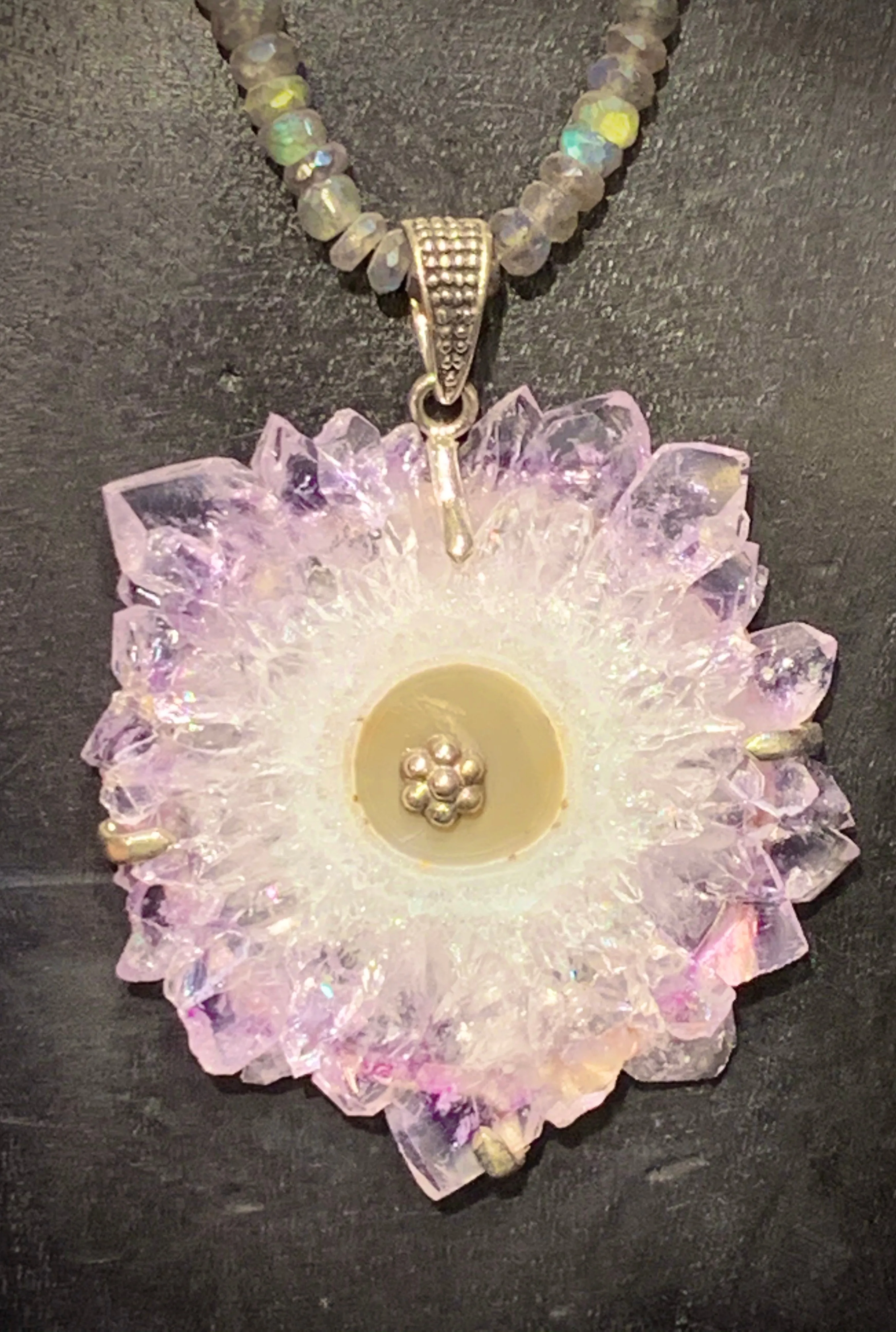 Rays of Light Amethyst Pendant