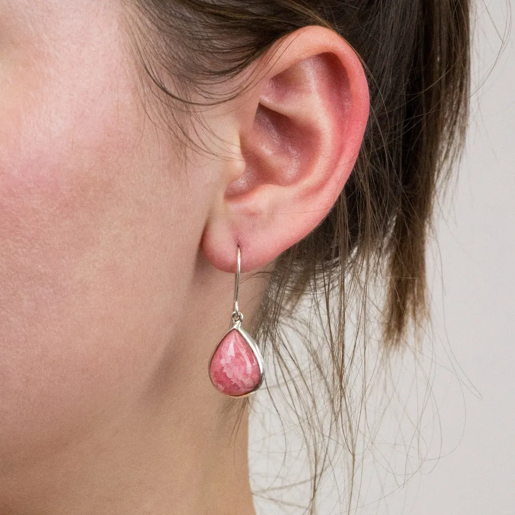 Rhodochrosite Drop Earrings