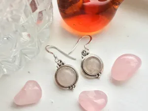 Rose Quartz Ari Dot Earrings