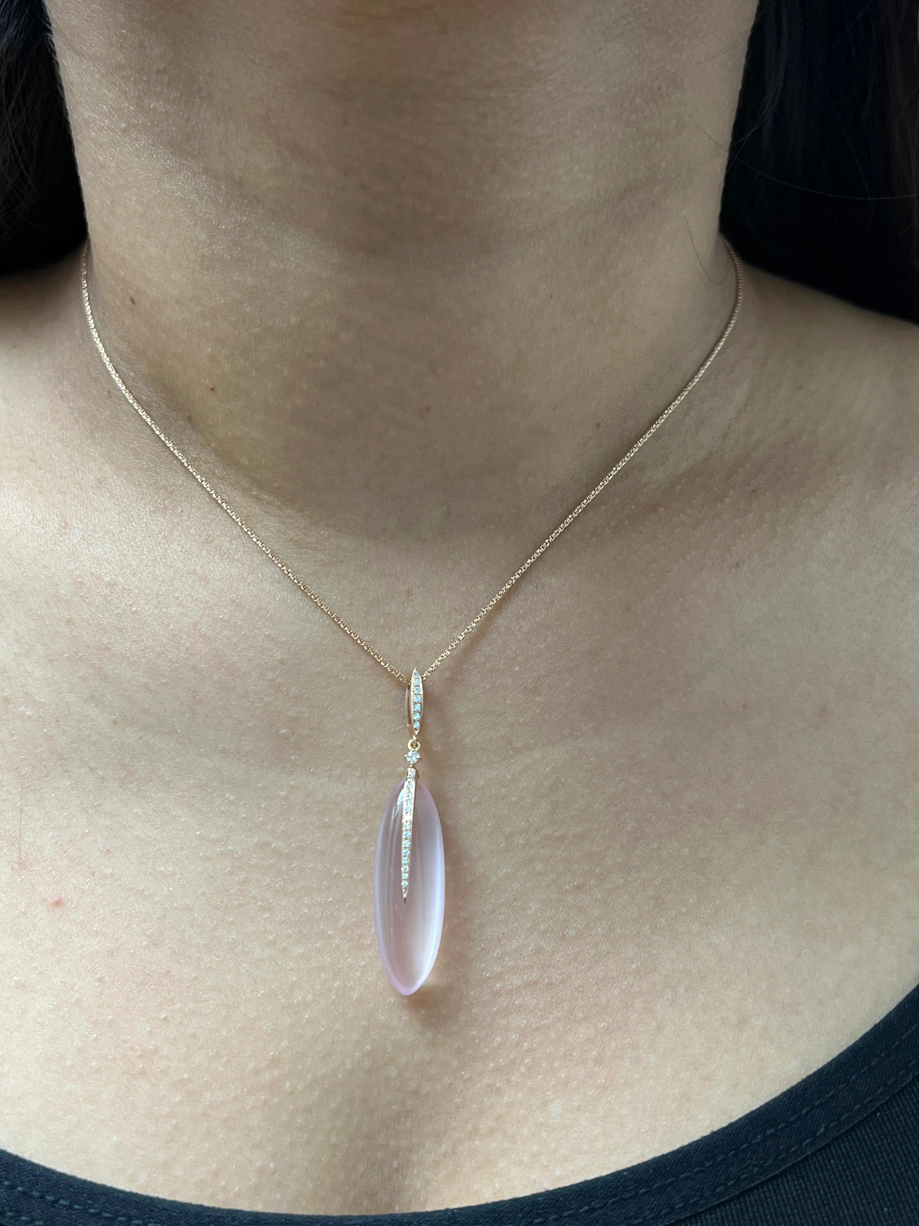 Rose Quartz Drop Pendant